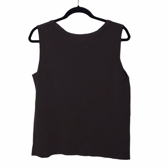 Laura Ashley Brown Sleeveless Tank Top Blouse - Picture 2 of 9